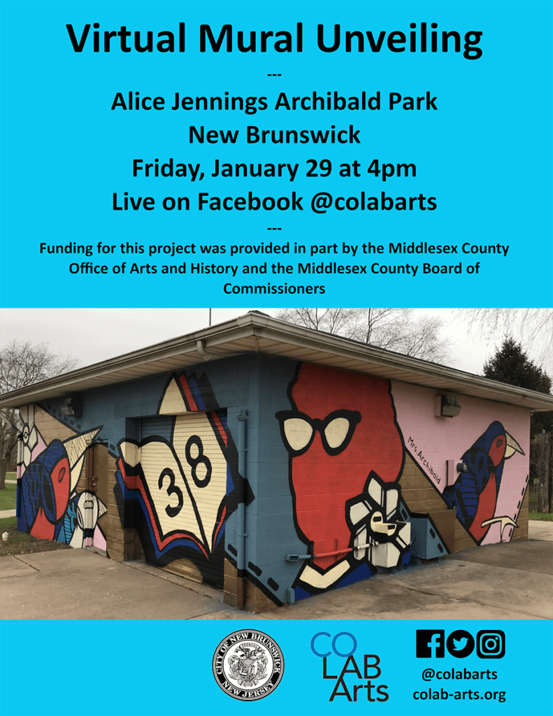 Alice Jennings Archibald mural unveiling flyer coLAB Arts